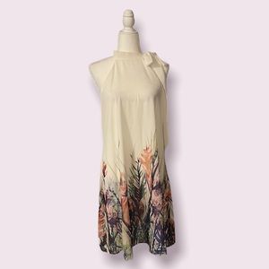 White and Pastel Trapeze Dress